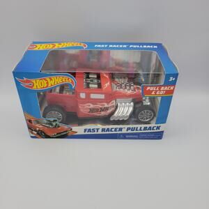 Hot Wheels Fast Racer Pullback Bone Shaker Hot Rod Car Red